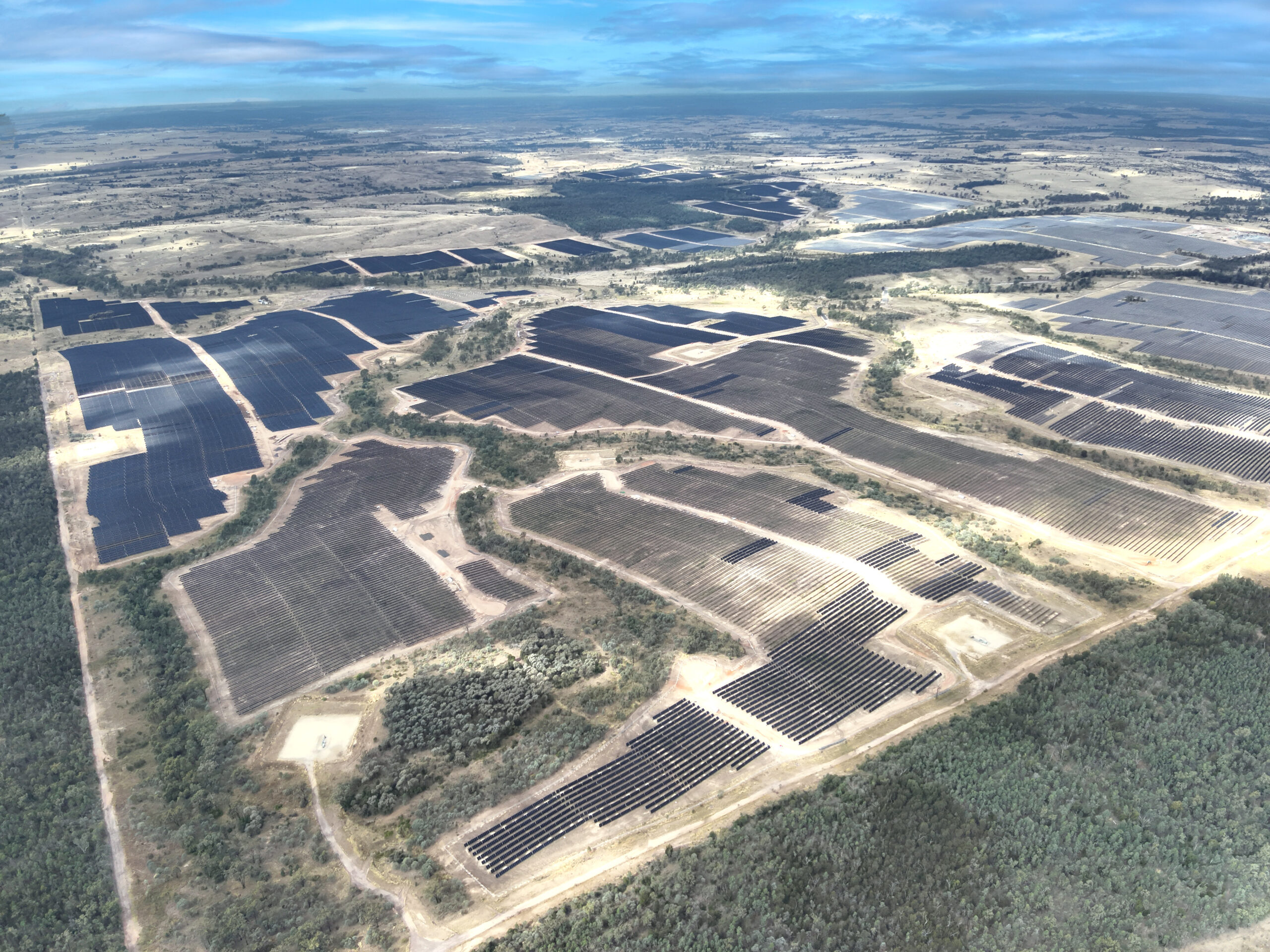 Aerial view of Vena Energy's Wandoan South Solar 2