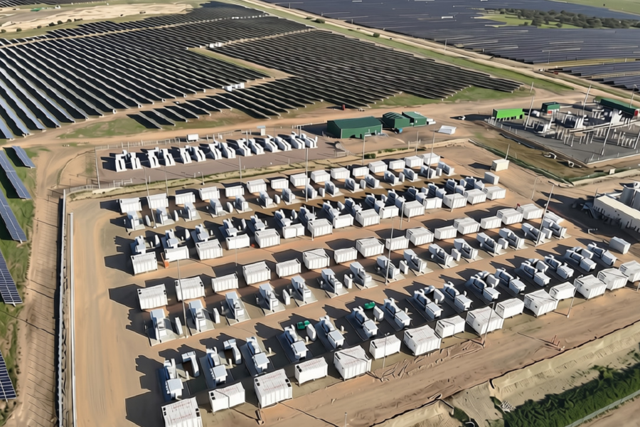 Aerial image of the Tailem Bend 3 BESS in the final construction phase, July 2026